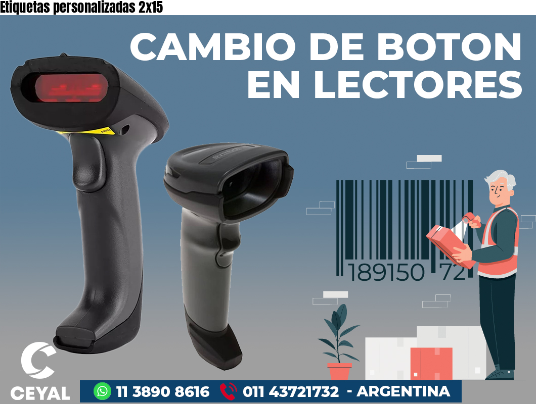 Etiquetas personalizadas 2x15
