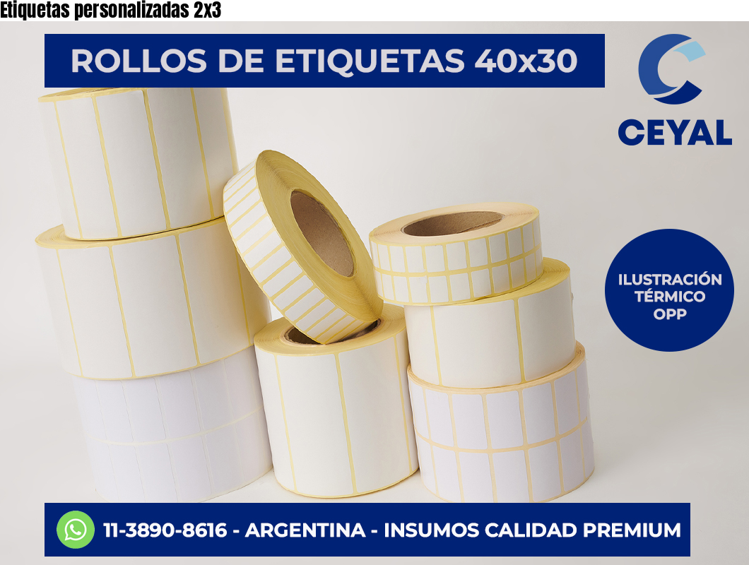 Etiquetas personalizadas 2×3