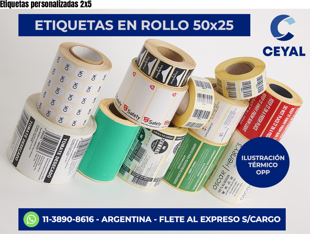Etiquetas personalizadas 2×5