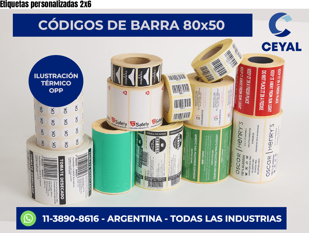 Etiquetas personalizadas 2×6