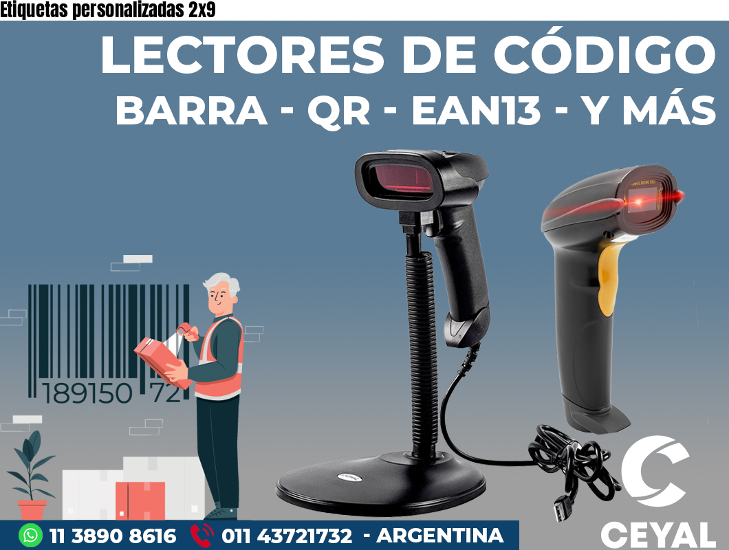 Etiquetas personalizadas 2x9