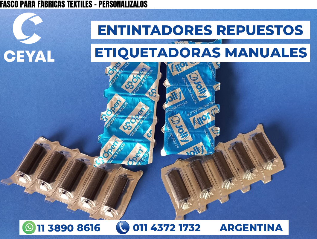 FASCO PARA FÁBRICAS TEXTILES - PERSONALIZALOS