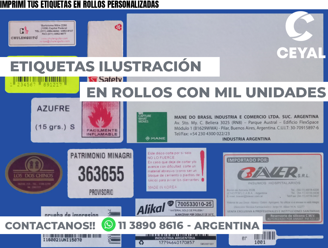 IMPRIMÍ TUS ETIQUETAS EN ROLLOS PERSONALIZADAS