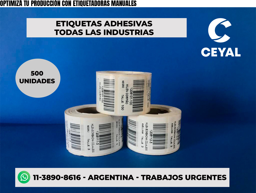 OPTIMIZÁ TU PRODUCCIÓN CON ETIQUETADORAS MANUALES