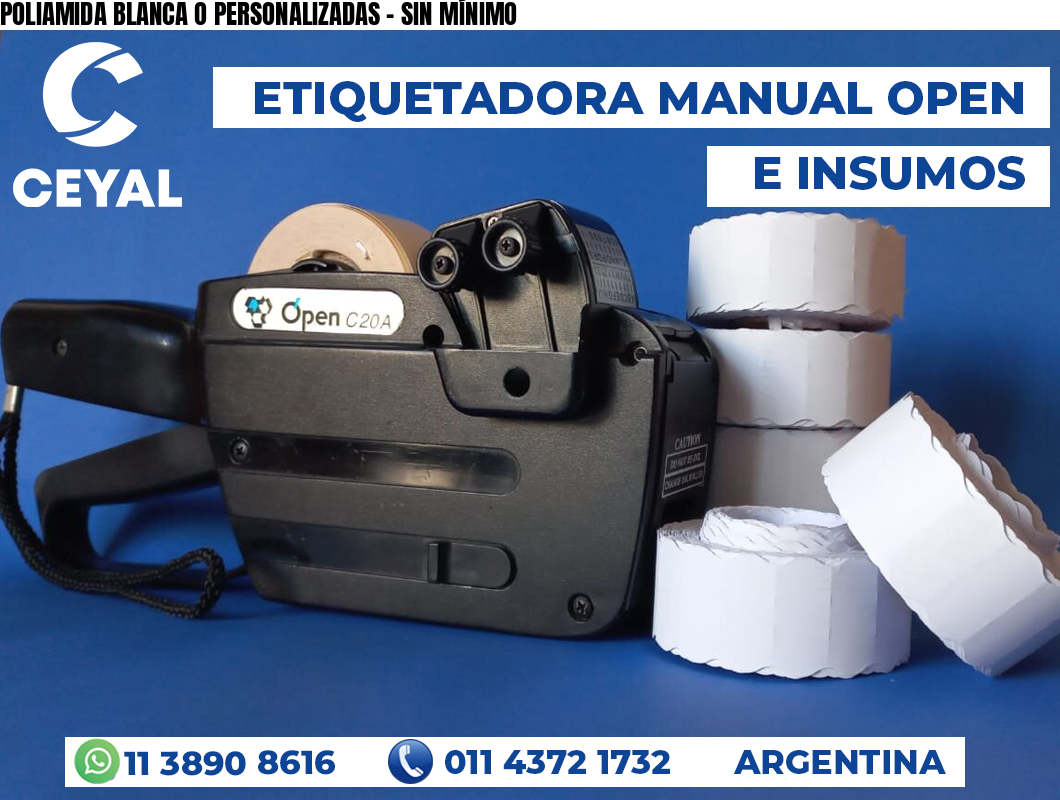POLIAMIDA BLANCA O PERSONALIZADAS - SIN MÍNIMO