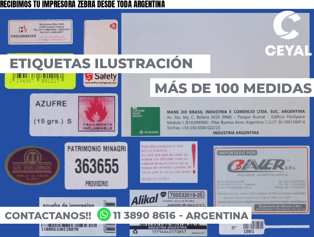 RECIBIMOS TU IMPRESORA ZEBRA DESDE TODA ARGENTINA