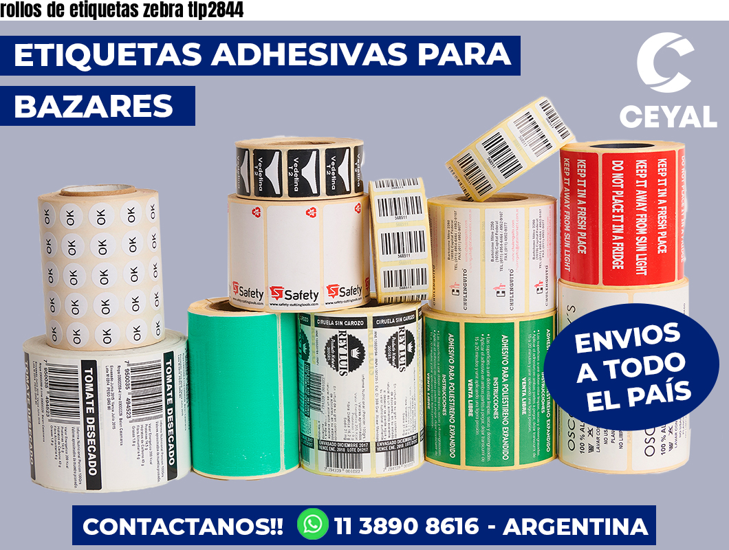 rollos de etiquetas zebra tlp2844