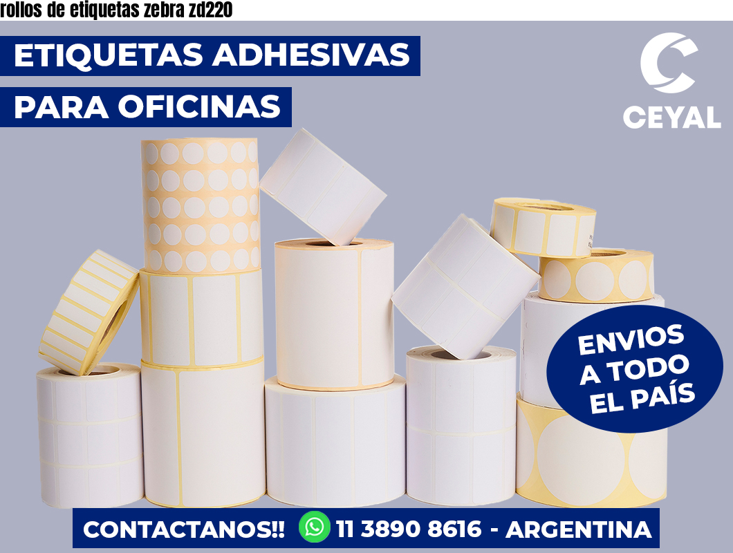 rollos de etiquetas zebra zd220