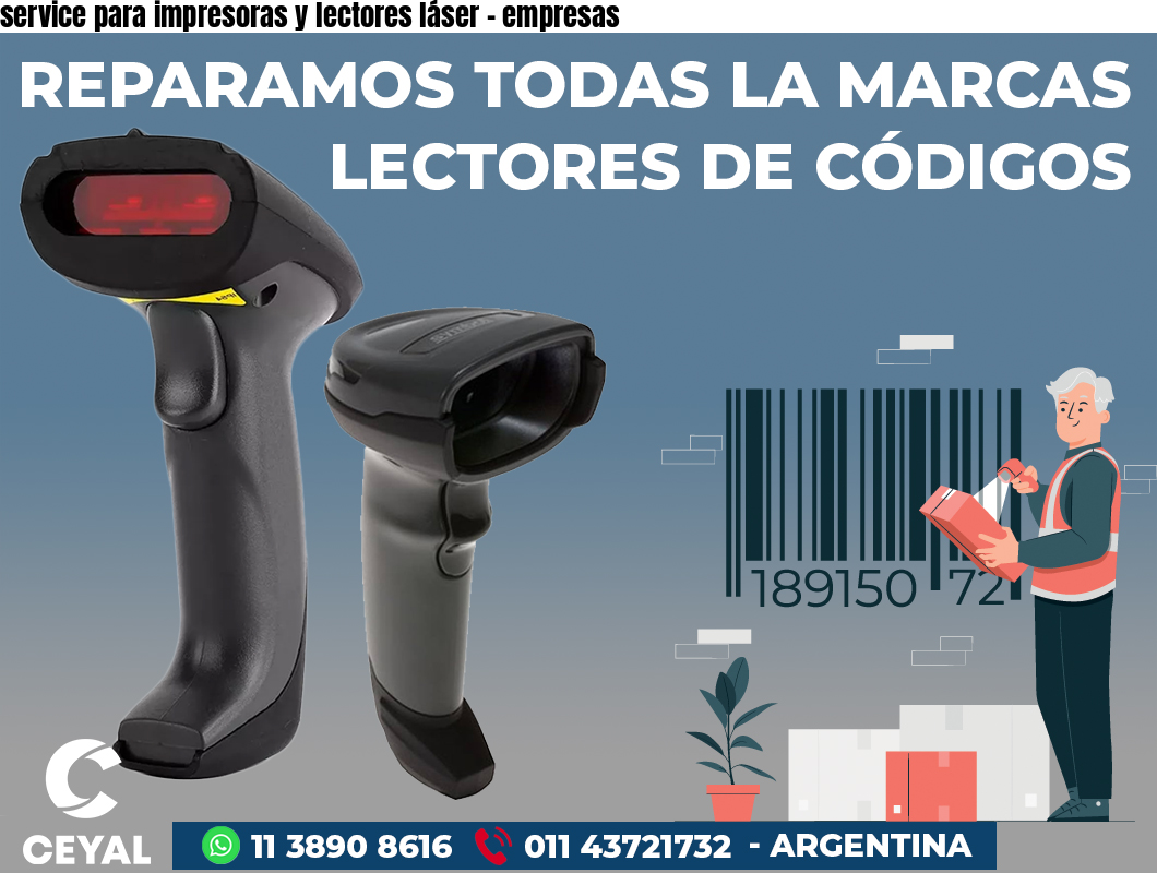 service para impresoras y lectores láser - empresas