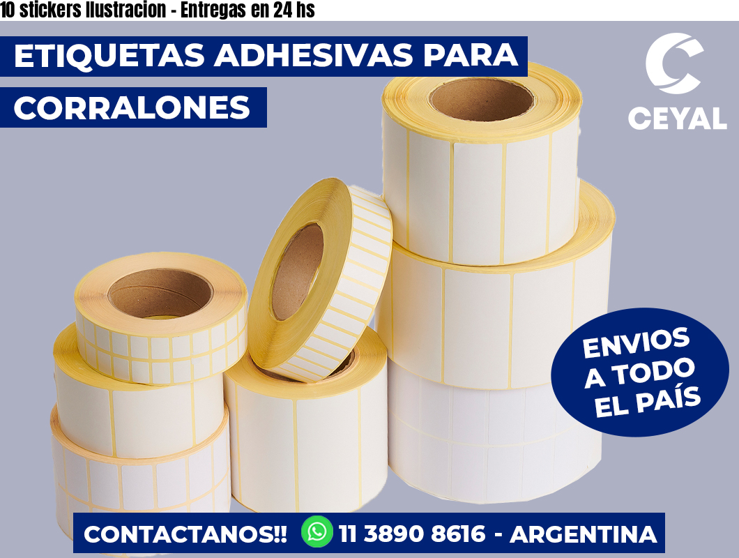 10 stickers Ilustracion - Entregas en 24 hs