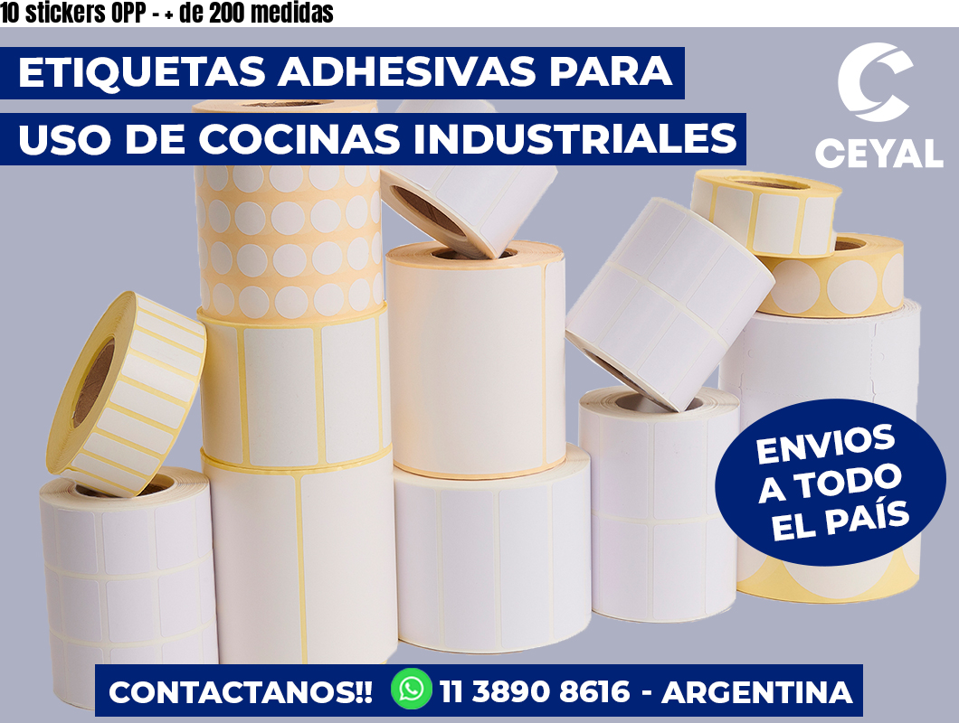 10 stickers OPP – + de 200 medidas