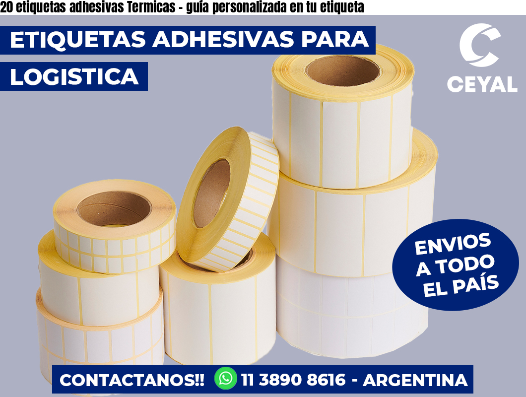 20 etiquetas adhesivas Termicas – guía personalizada en tu etiqueta