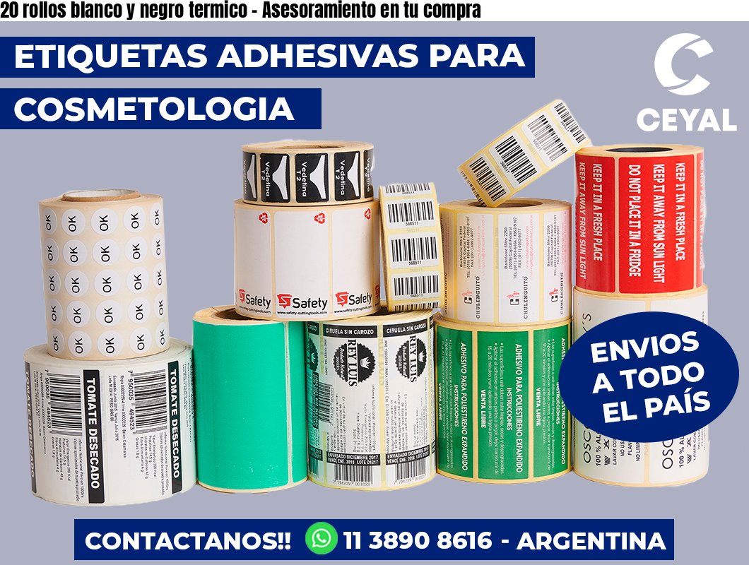 20 rollos blanco y negro termico – Asesoramiento en tu compra