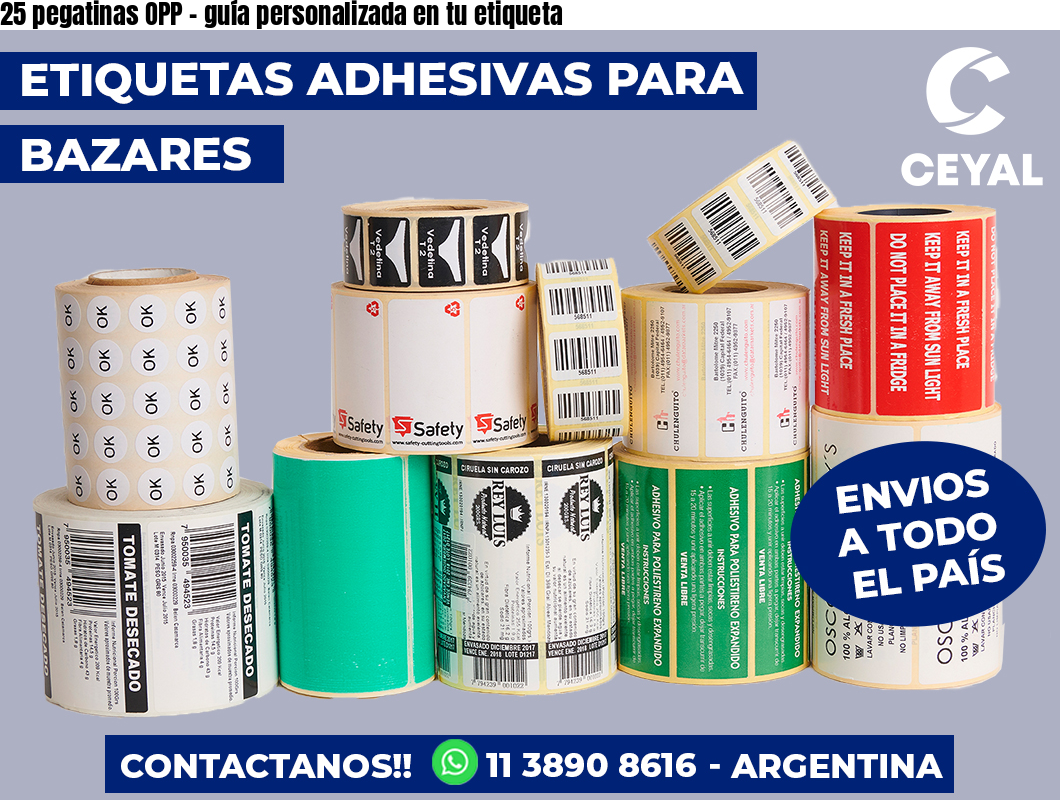 25 pegatinas OPP – guía personalizada en tu etiqueta