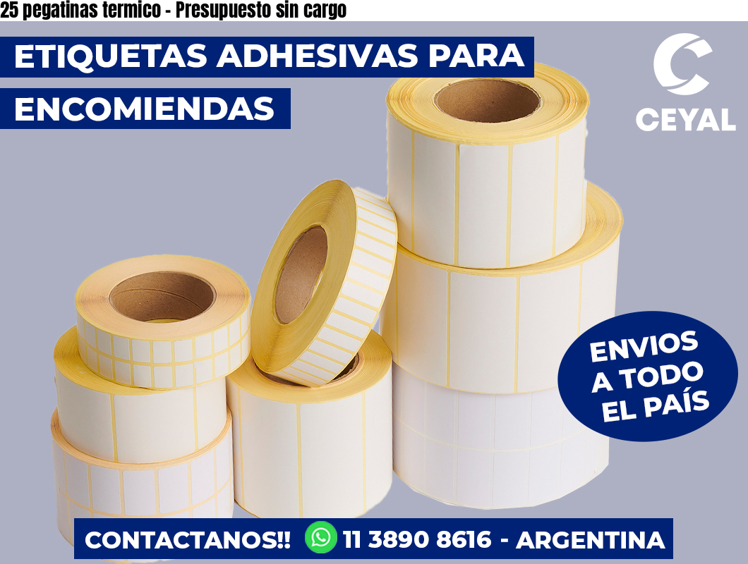 25 pegatinas termico – Presupuesto sin cargo