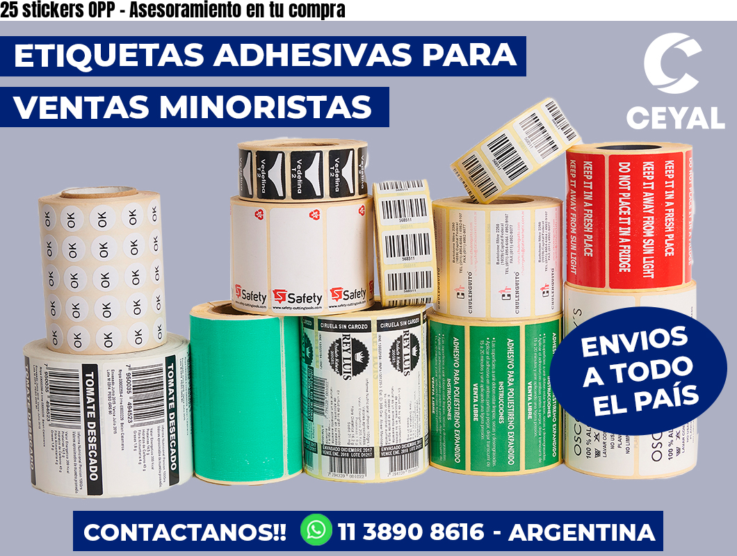 25 stickers OPP - Asesoramiento en tu compra
