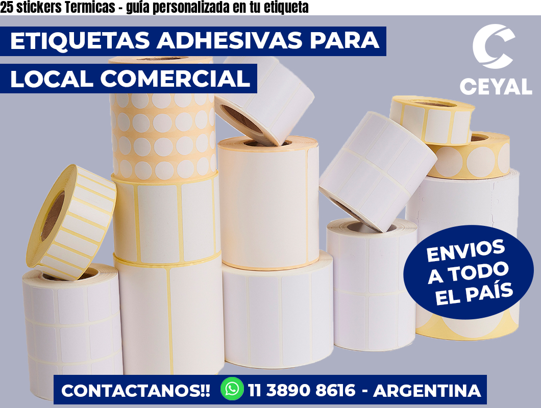 25 stickers Termicas – guía personalizada en tu etiqueta