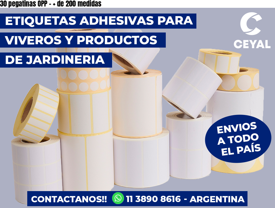 30 pegatinas OPP – + de 200 medidas