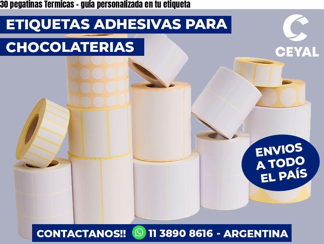 30 pegatinas Termicas – guía personalizada en tu etiqueta