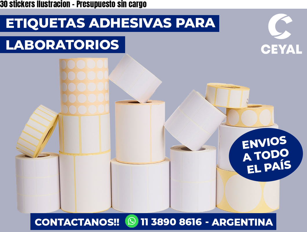 30 stickers Ilustracion – Presupuesto sin cargo