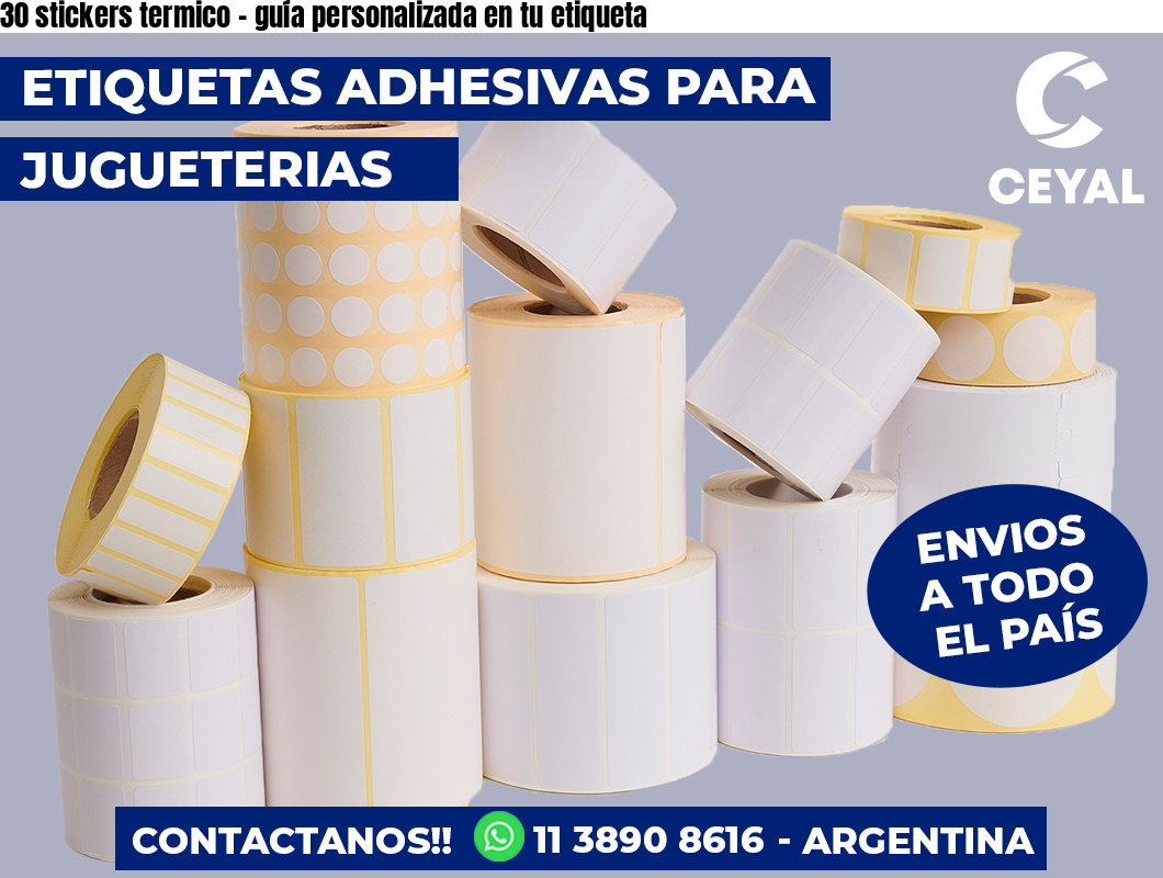 30 stickers termico – guía personalizada en tu etiqueta