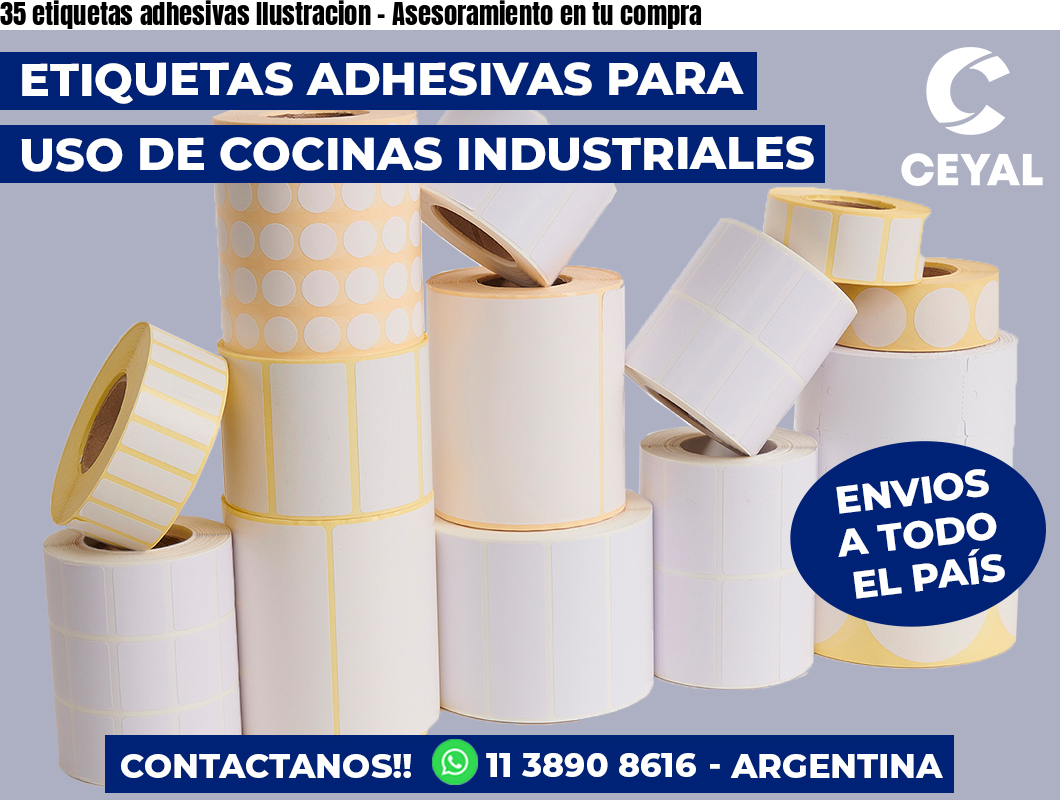 35 etiquetas adhesivas Ilustracion - Asesoramiento en tu compra