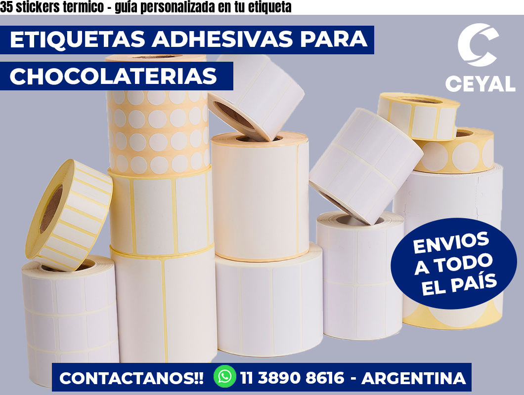 35 stickers termico - guía personalizada en tu etiqueta