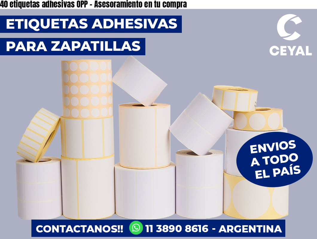 40 etiquetas adhesivas OPP – Asesoramiento en tu compra