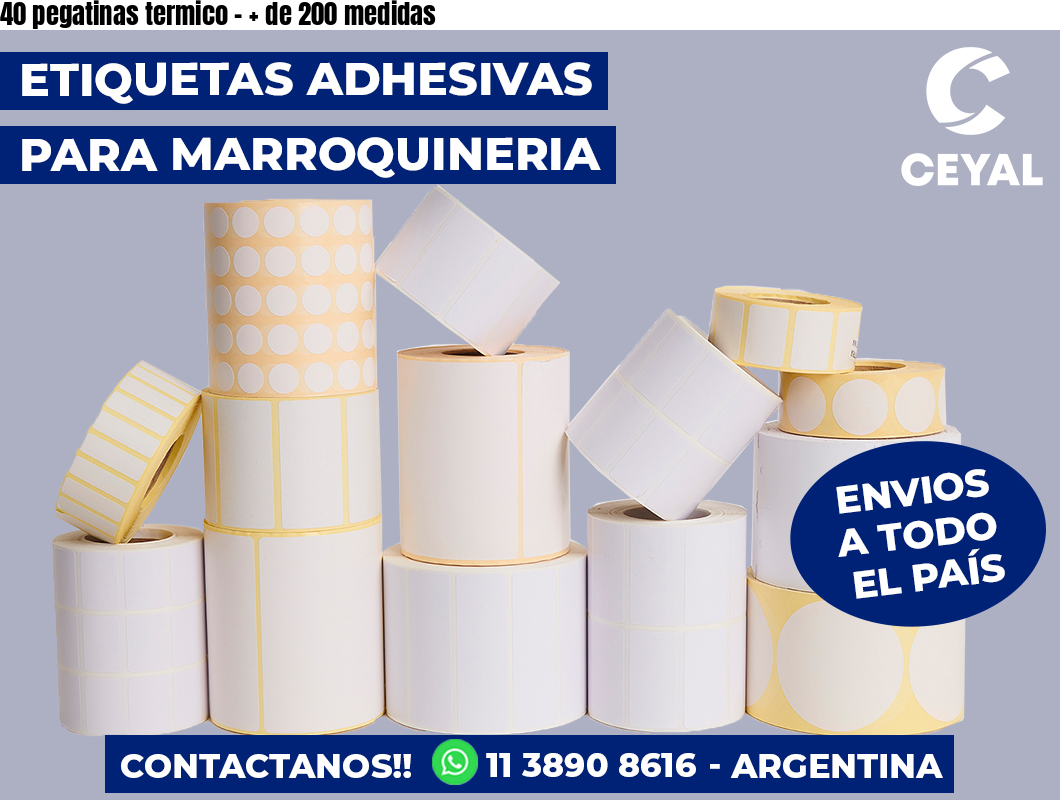 40 pegatinas termico – + de 200 medidas