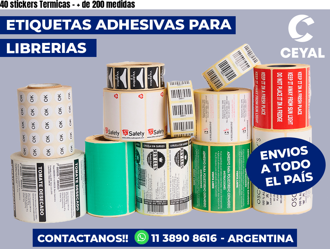 40 stickers Termicas - + de 200 medidas