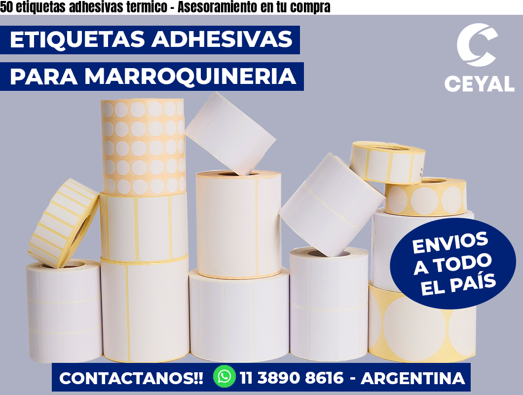 50 etiquetas adhesivas termico - Asesoramiento en tu compra