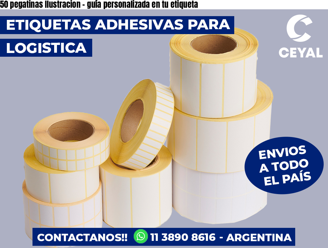 50 pegatinas Ilustracion - guía personalizada en tu etiqueta