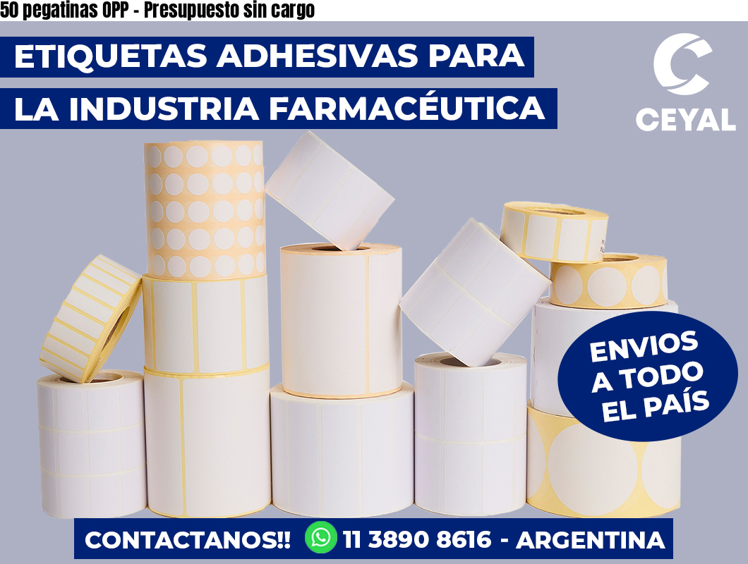 50 pegatinas OPP – Presupuesto sin cargo