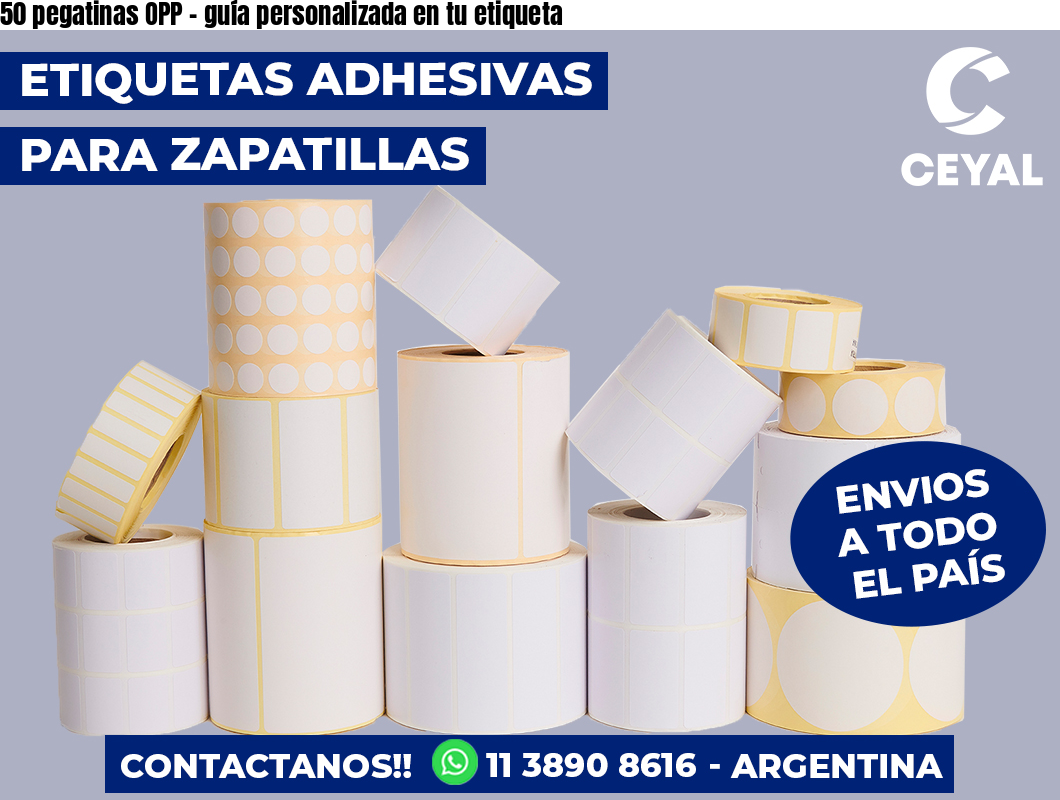 50 pegatinas OPP – guía personalizada en tu etiqueta