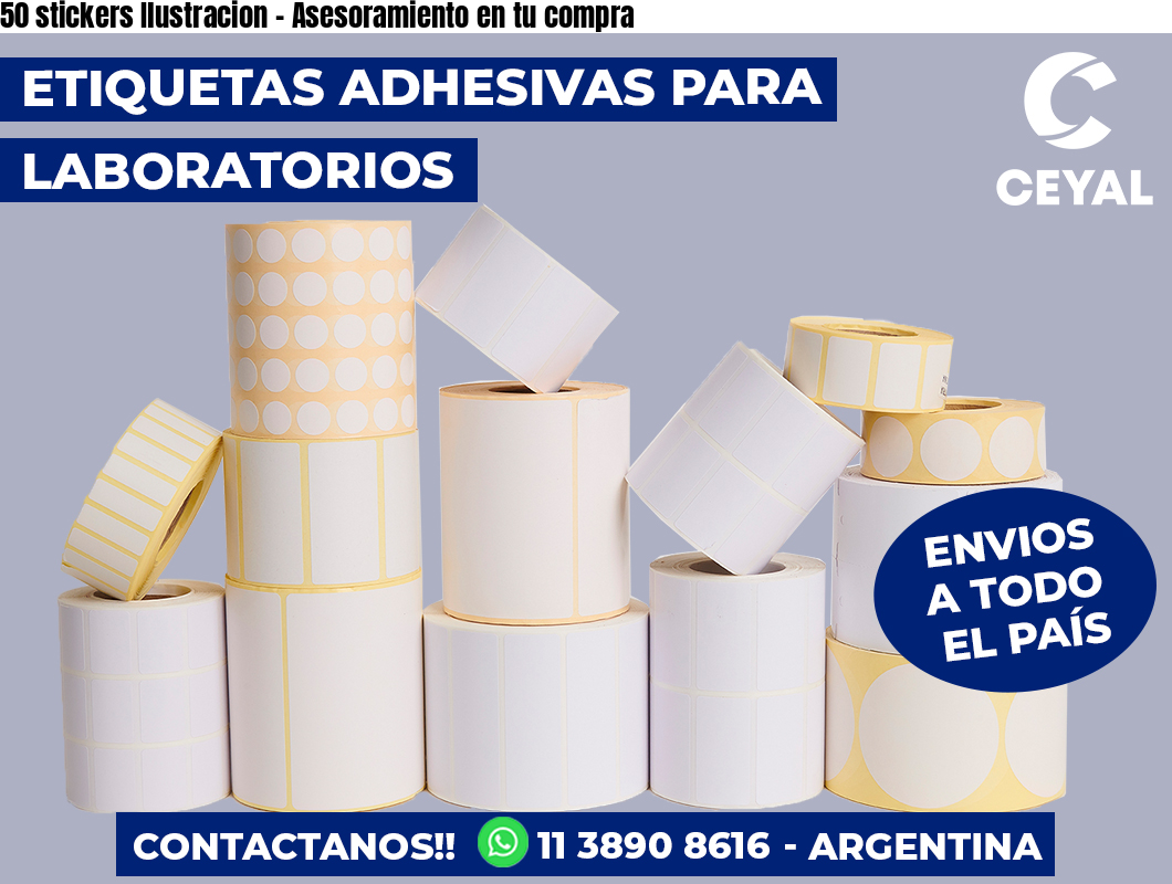50 stickers Ilustracion - Asesoramiento en tu compra