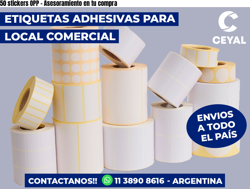 50 stickers OPP – Asesoramiento en tu compra
