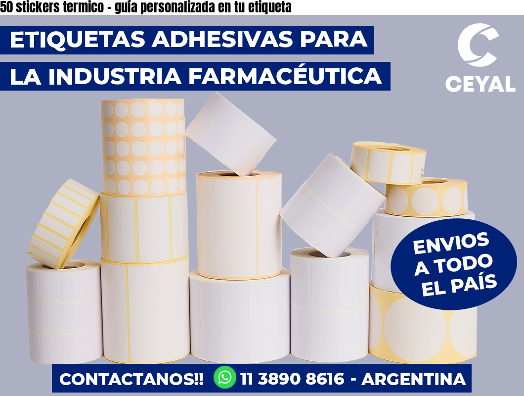 50 stickers termico - guía personalizada en tu etiqueta