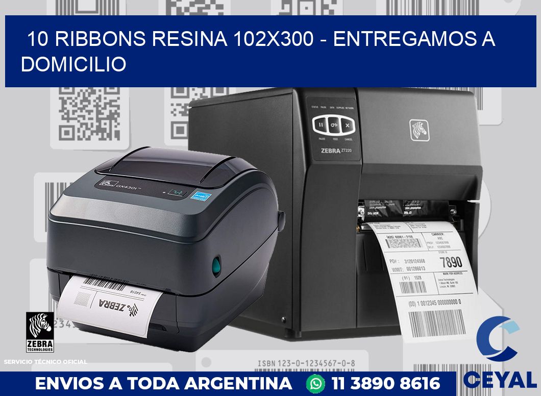 10 Ribbons resina 102x300 - entregamos a domicilio