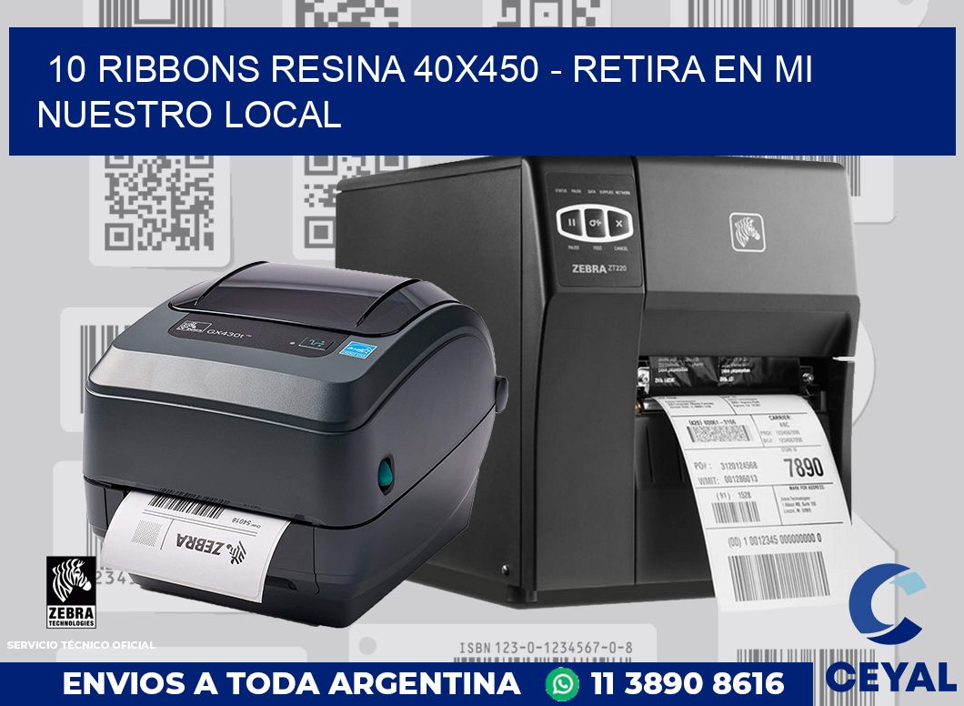 10 Ribbons resina 40x450 - retira en mi nuestro local