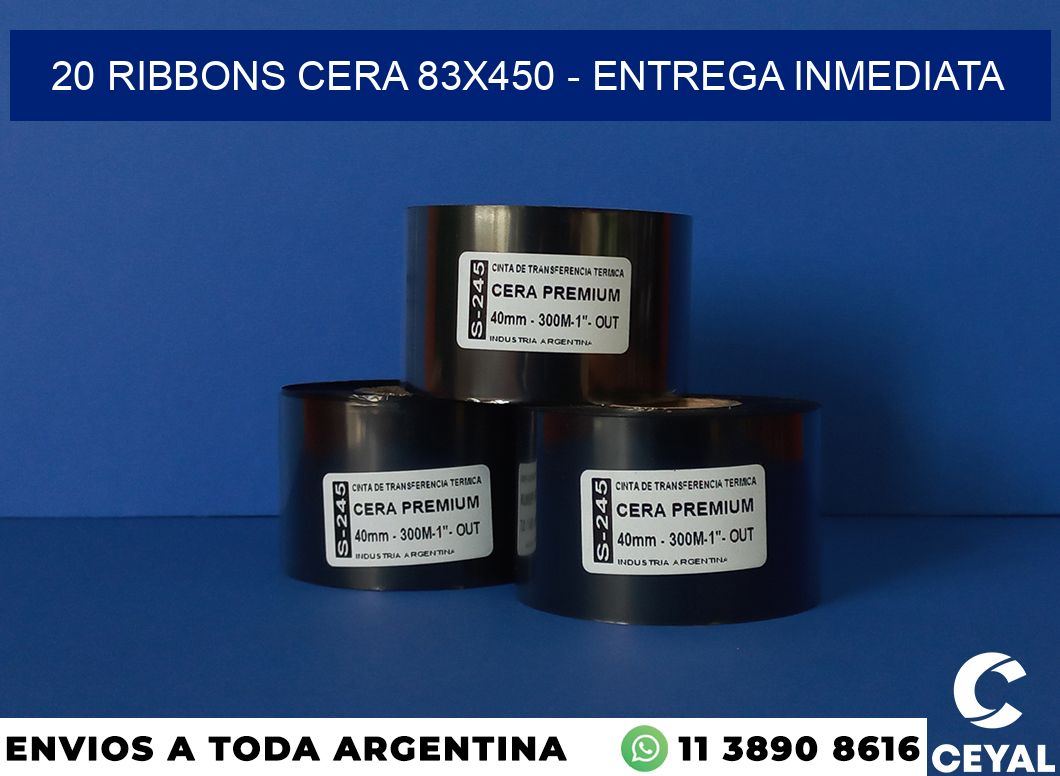20 Ribbons cera 83×450 – Entrega inmediata