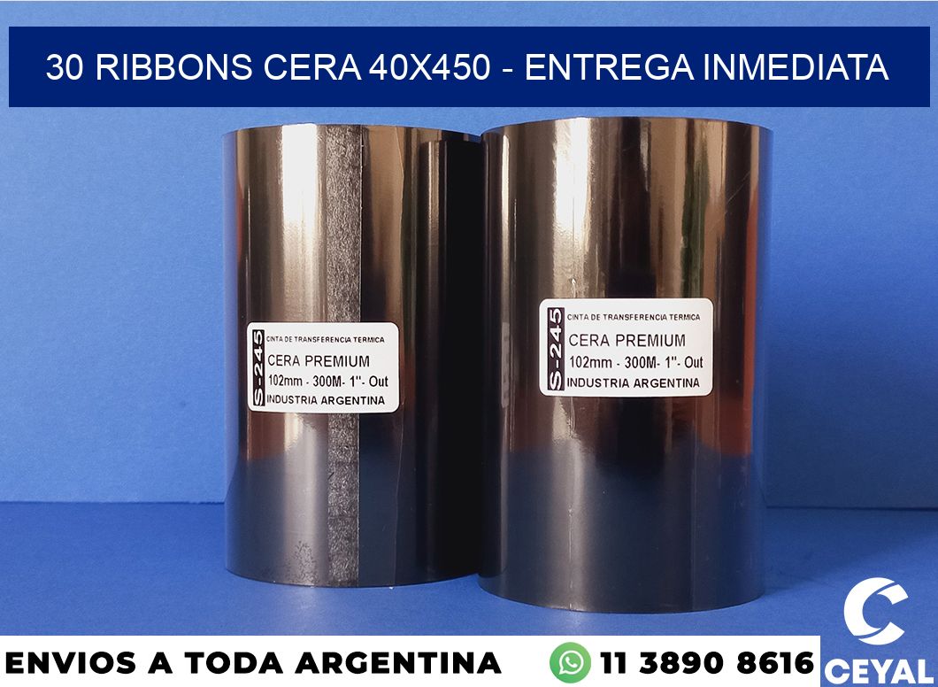 30 Ribbons cera 40×450 – Entrega inmediata