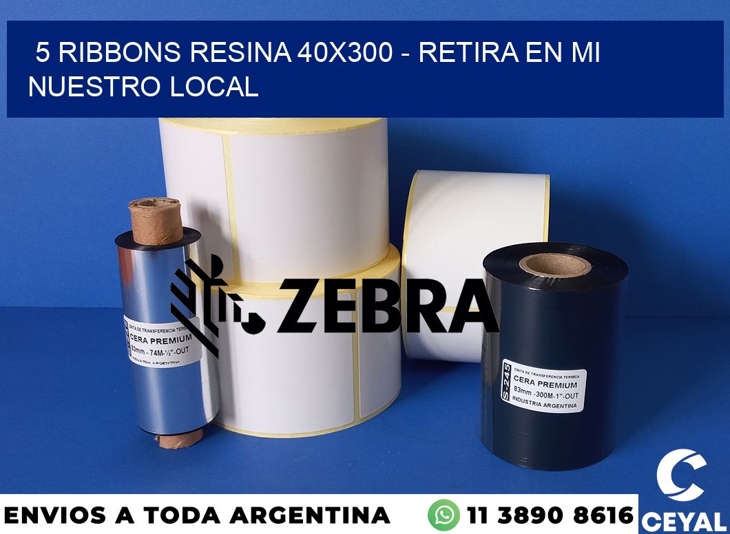 5 Ribbons resina 40x300 - retira en mi nuestro local