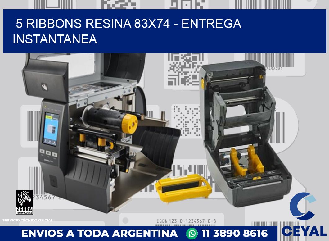 5 Ribbons resina 83x74 - entrega instantanea