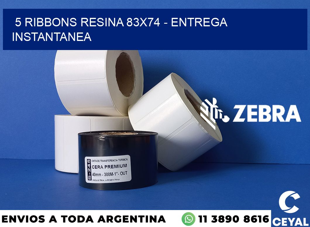 5 Ribbons resina 83x74 - entrega instantanea