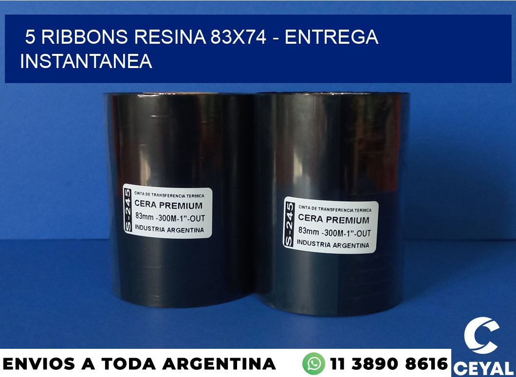 5 Ribbons resina 83×74 – entrega instantanea