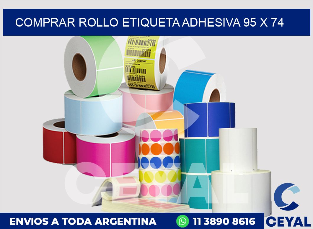 Comprar rollo etiqueta adhesiva 95 x 74