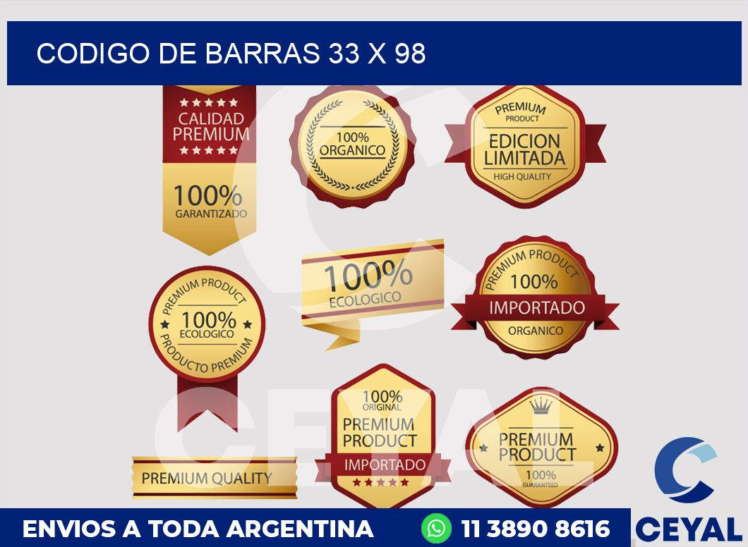 codigo de barras 33 x 98