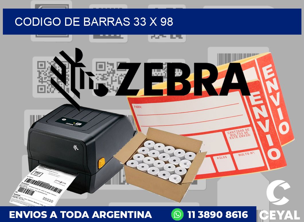 codigo de barras 33 x 98