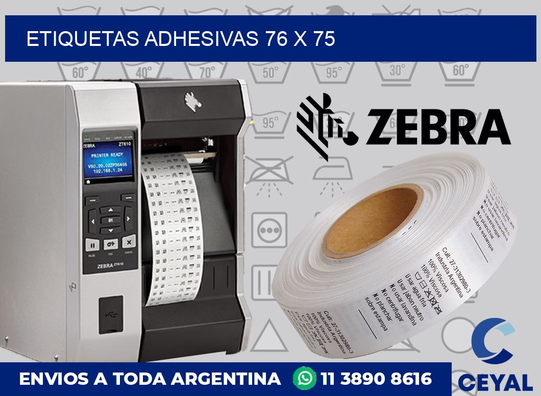etiquetas adhesivas 76 x 75