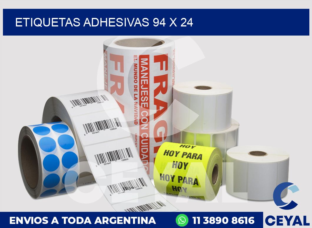 etiquetas adhesivas 94 x 24